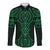 Kakariki Maori Ta Moko Poutama Art Long Sleeve Button Shirt