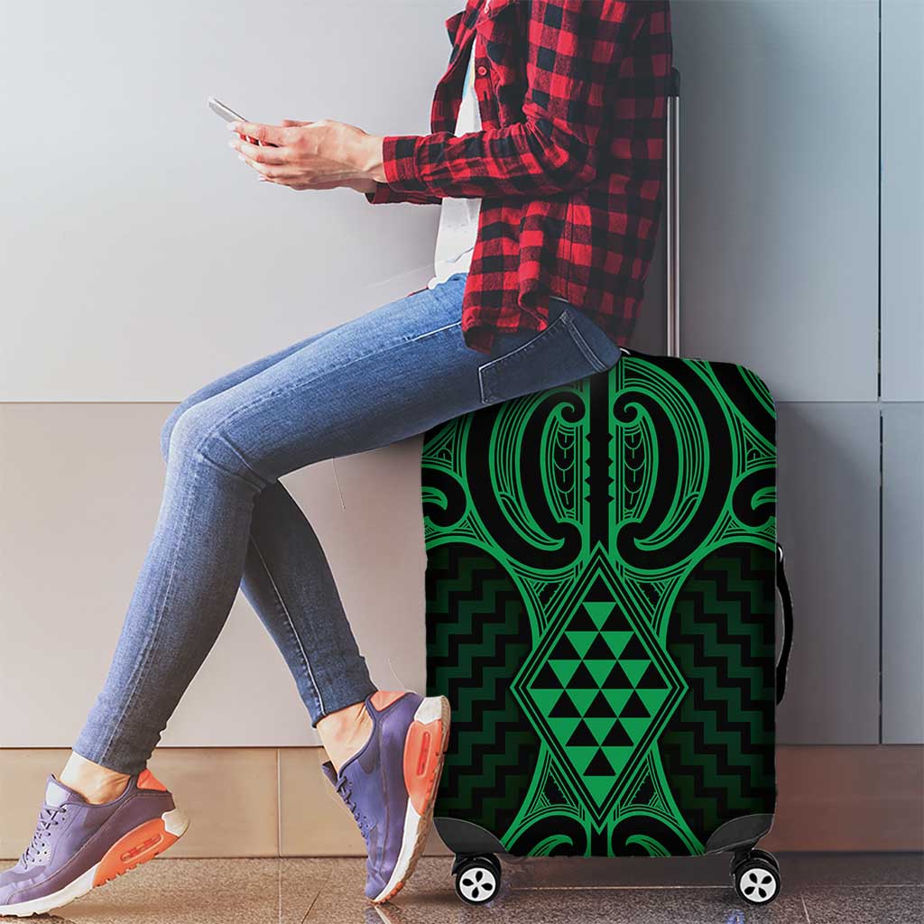 Kakariki Maori Ta Moko Poutama Art Luggage Cover