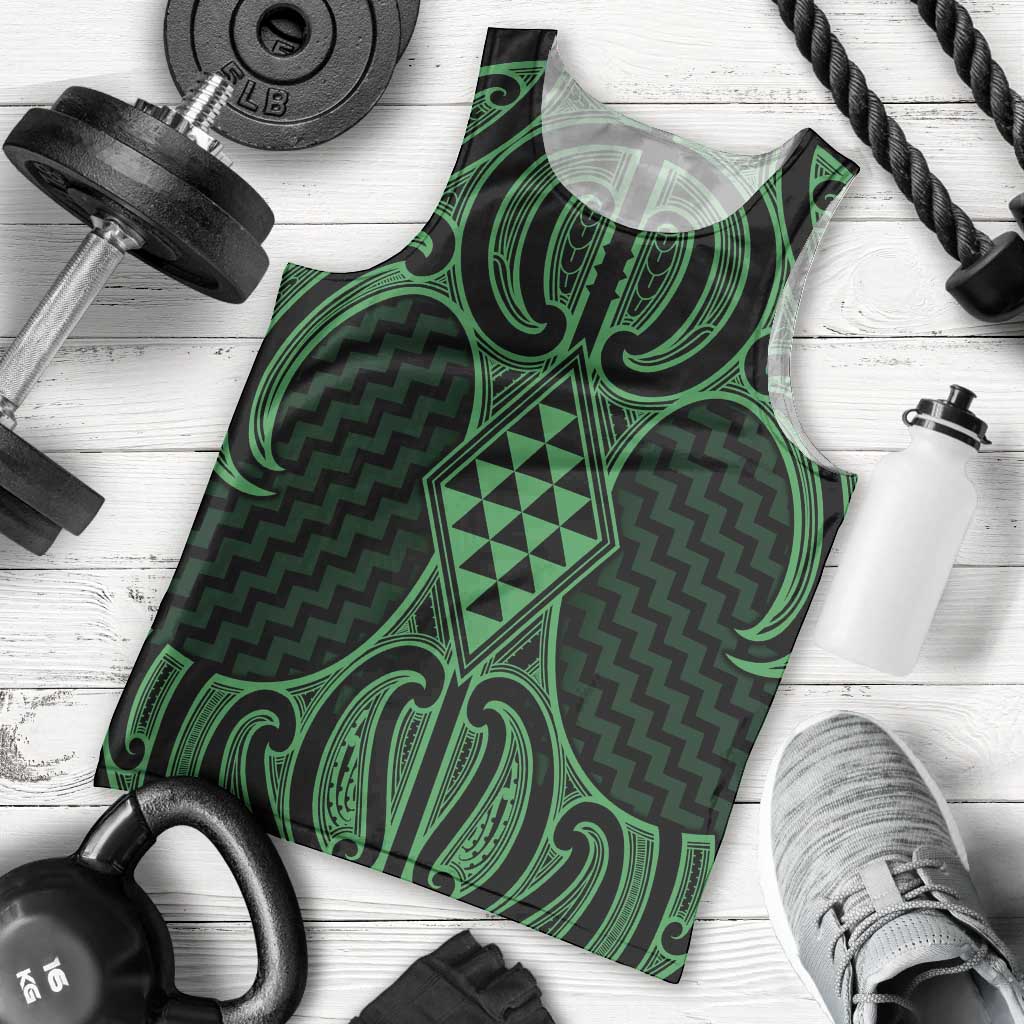 Kakariki Maori Ta Moko Poutama Art Men Tank Top LT9 - Polynesian Pride