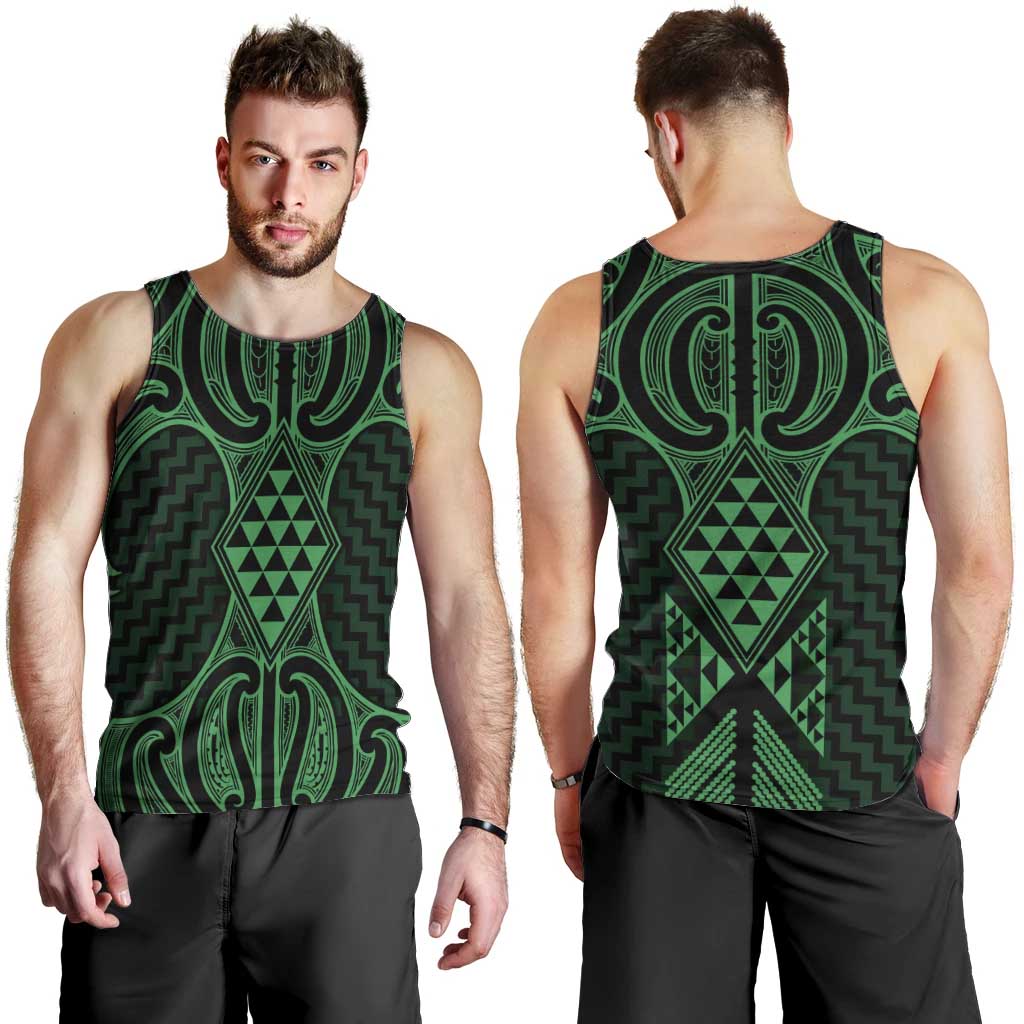 Kakariki Maori Ta Moko Poutama Art Men Tank Top LT9 - Polynesian Pride
