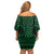 Kakariki Maori Ta Moko Poutama Art Off Shoulder Short Dress