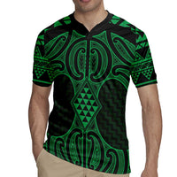 Kakariki Maori Ta Moko Poutama Art Rugby Jersey