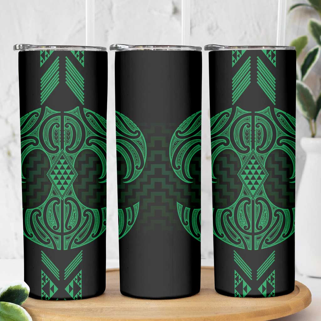 Kakariki Maori Ta Moko Poutama Art Skinny Tumbler
