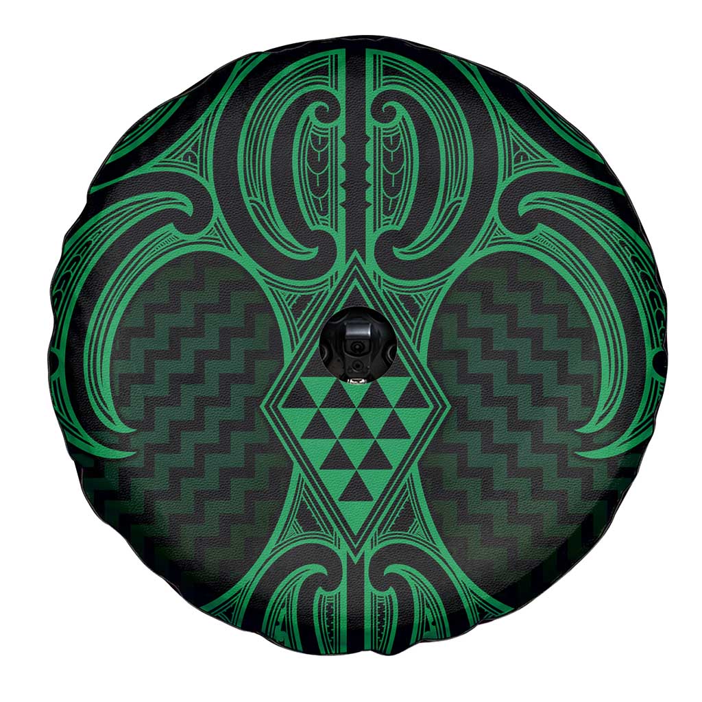 Kakariki Maori Ta Moko Poutama Art Spare Tire Cover