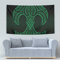 Kakariki Maori Ta Moko Poutama Art Tapestry