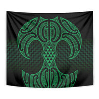 Kakariki Maori Ta Moko Poutama Art Tapestry