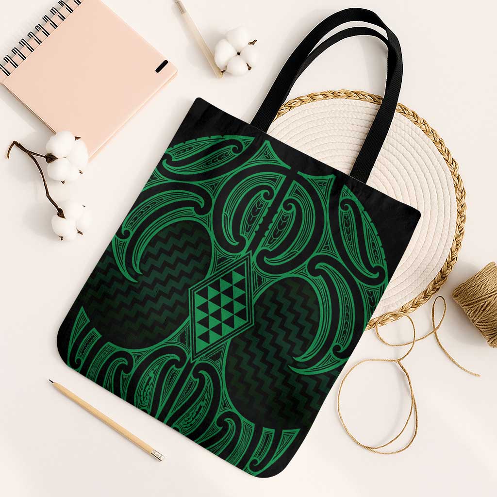 Kakariki Maori Ta Moko Poutama Art Tote Bag - Polynesian Pride