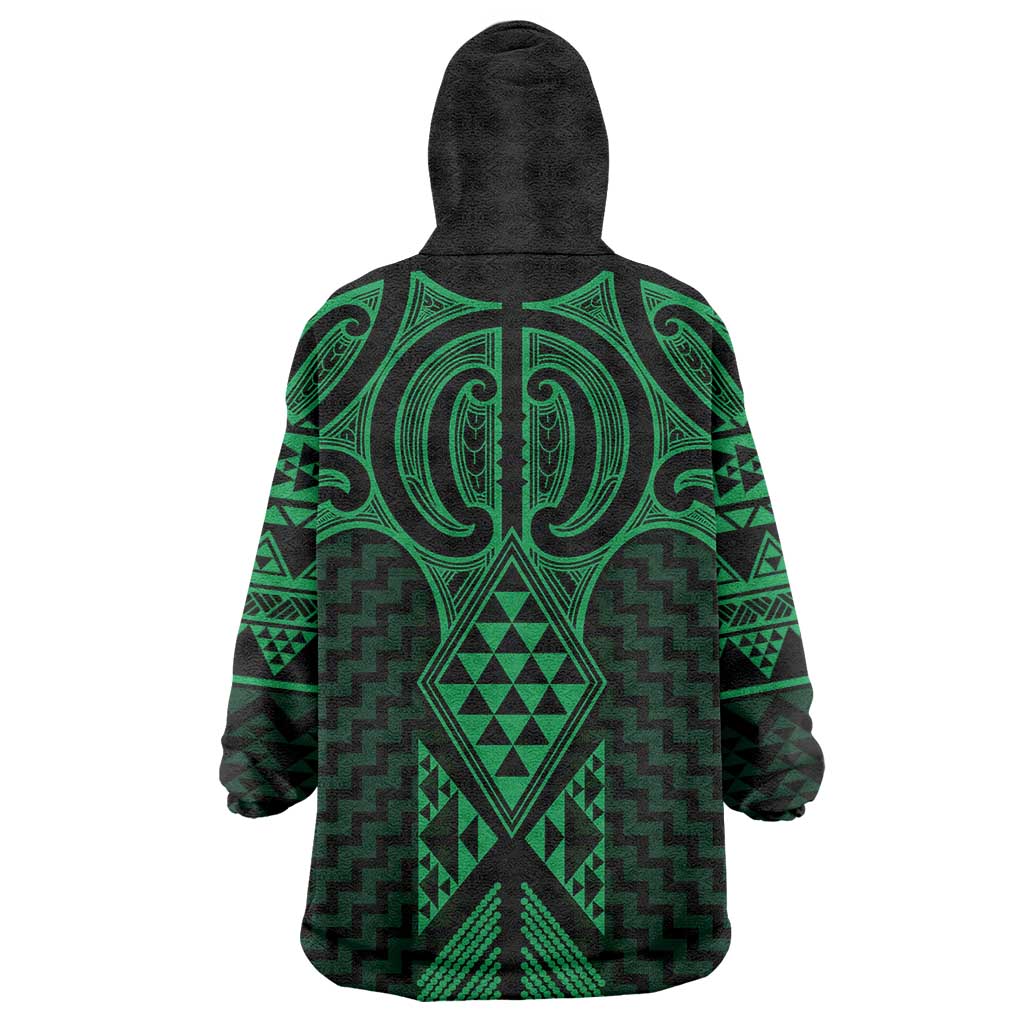 Kakariki Maori Ta Moko Poutama Art Wearable Blanket Hoodie LT9 - Polynesian Pride