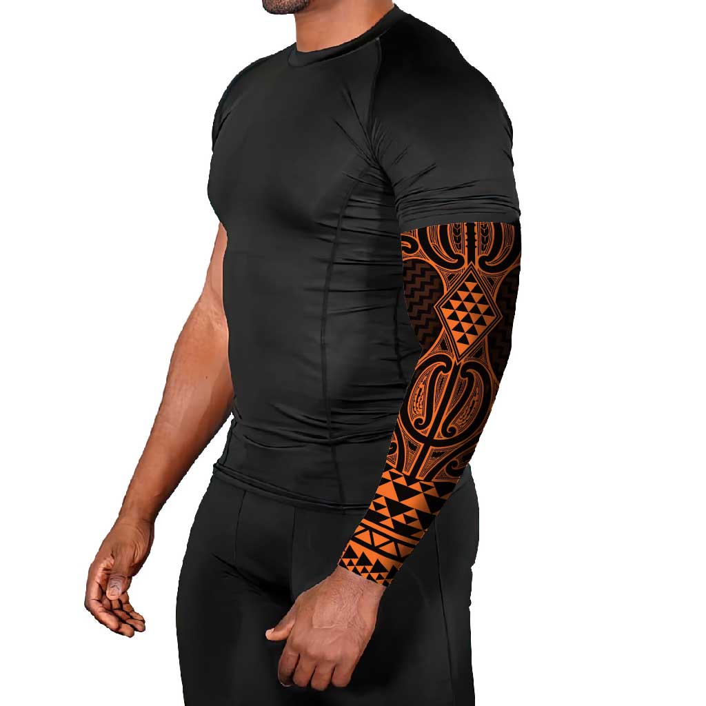 Karaka Maori Ta Moko Poutama Art Arm Sleeves - Polynesian Pride