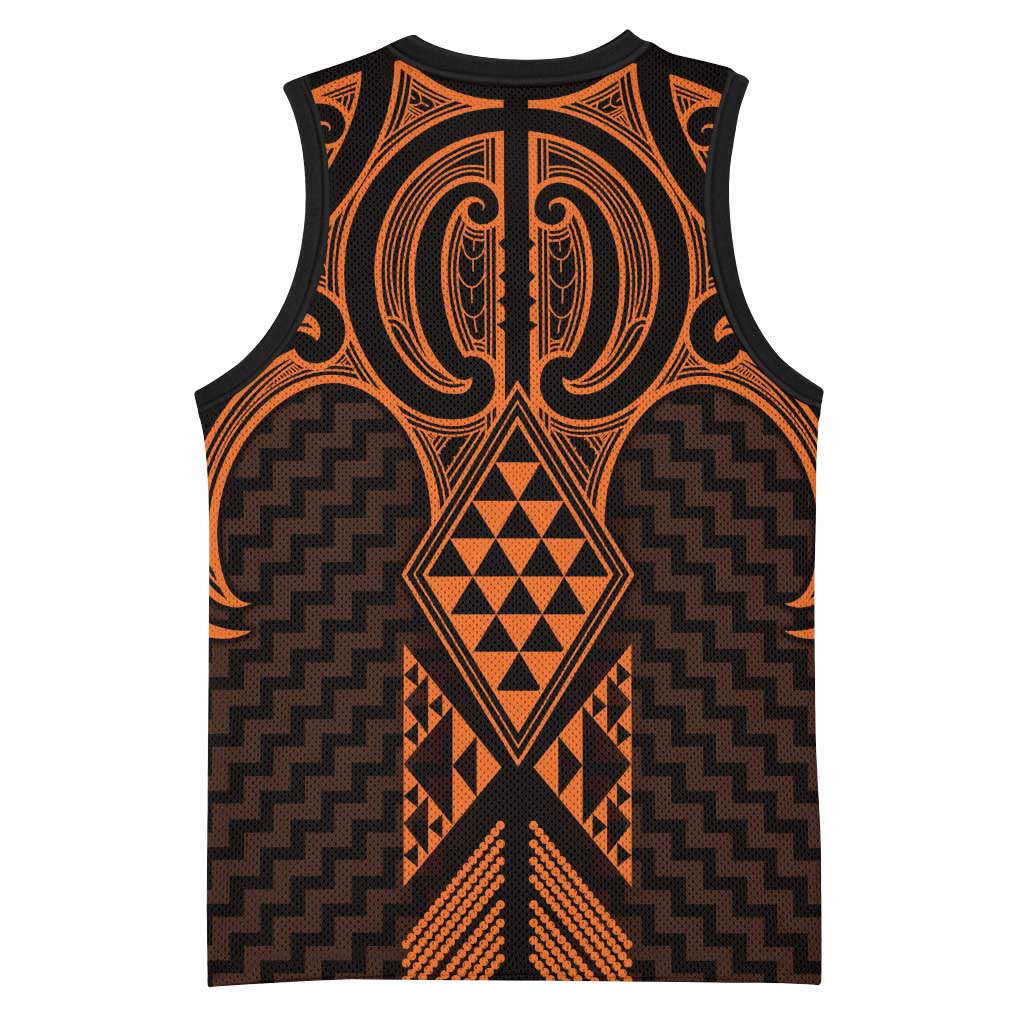 Karaka Maori Ta Moko Poutama Art Basketball Jersey - Polynesian Pride