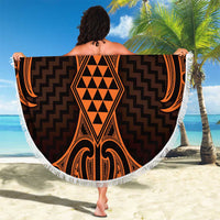 Karaka Maori Ta Moko Poutama Art Beach Blanket LT9 - Polynesian Pride