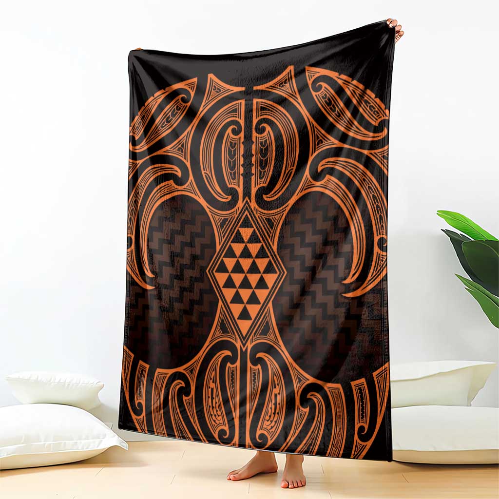 Karaka Maori Ta Moko Poutama Art Blanket