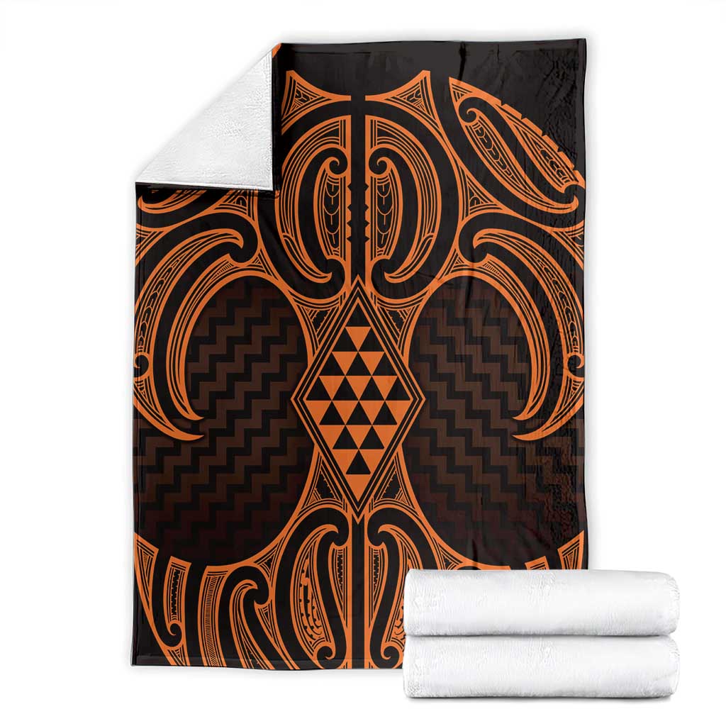Karaka Maori Ta Moko Poutama Art Blanket