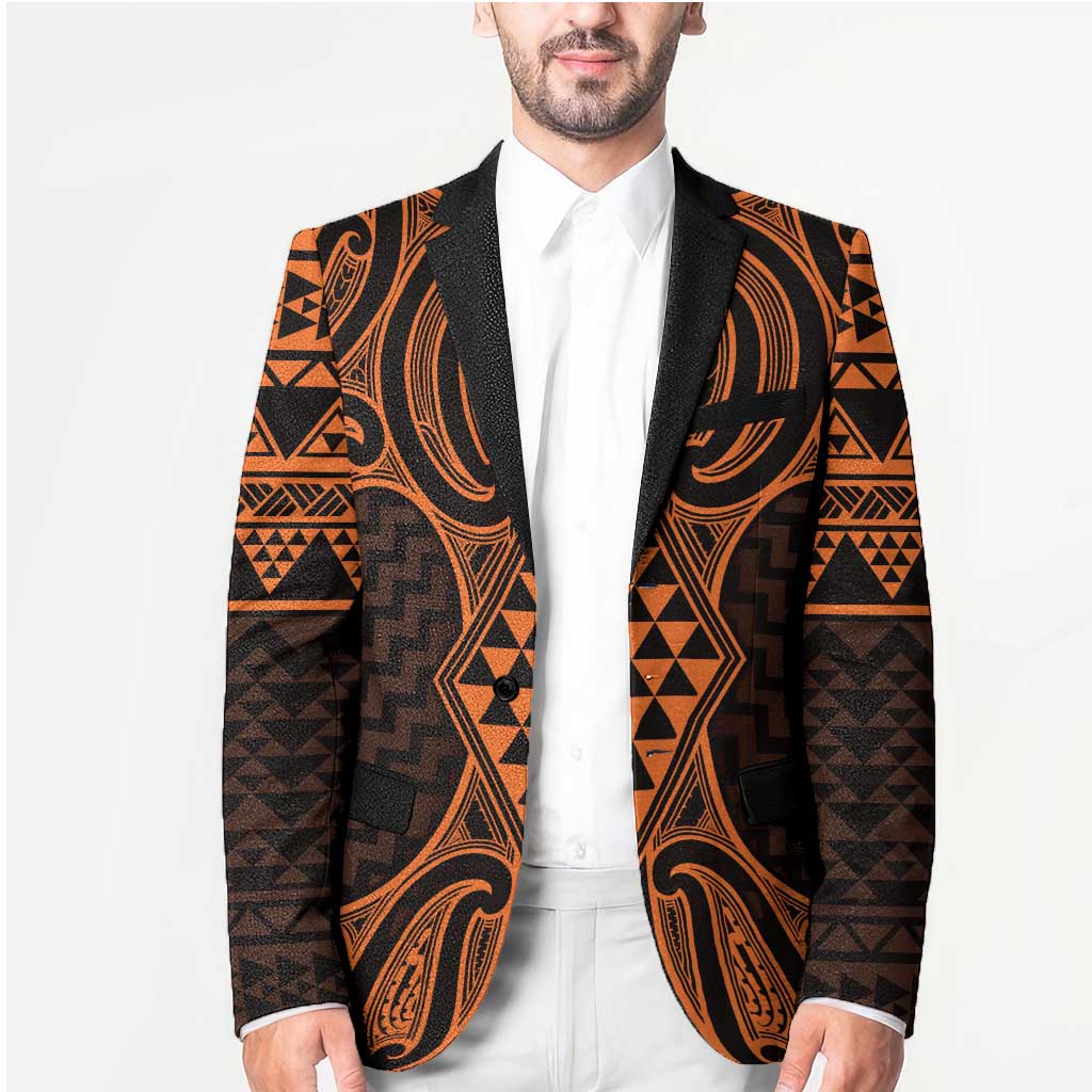 Karaka Maori Ta Moko Poutama Art Blazer - Polynesian Pride