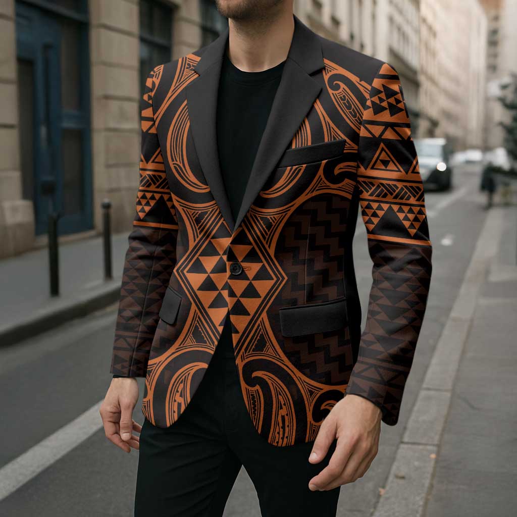 Karaka Maori Ta Moko Poutama Art Blazer - Polynesian Pride