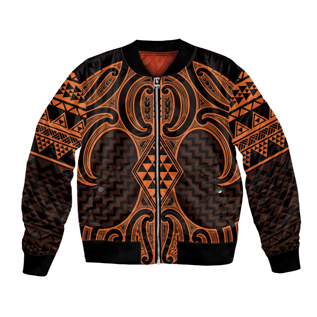 Karaka Maori Ta Moko Poutama Art Bomber Jacket