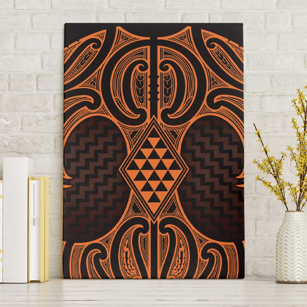 Karaka Maori Ta Moko Poutama Art Canvas Wall Art LT9 Without Frame Gold - Polynesian Pride