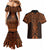 Karaka Maori Ta Moko Poutama Art Couples Matching Mermaid Dress and Hawaiian Shirt