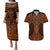 Karaka Maori Ta Moko Poutama Art Couples Matching Puletasi and Hawaiian Shirt