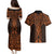 Karaka Maori Ta Moko Poutama Art Couples Matching Puletasi and Hawaiian Shirt