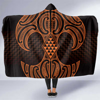 Karaka Maori Ta Moko Poutama Art Hooded Blanket LT9 One Size Gold - Polynesian Pride