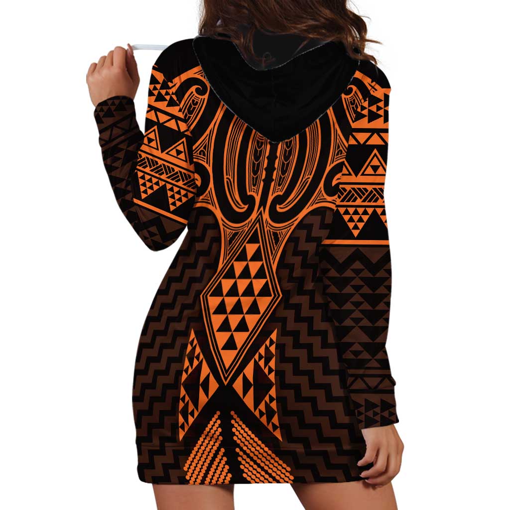 Karaka Maori Ta Moko Poutama Art Hoodie Dress
