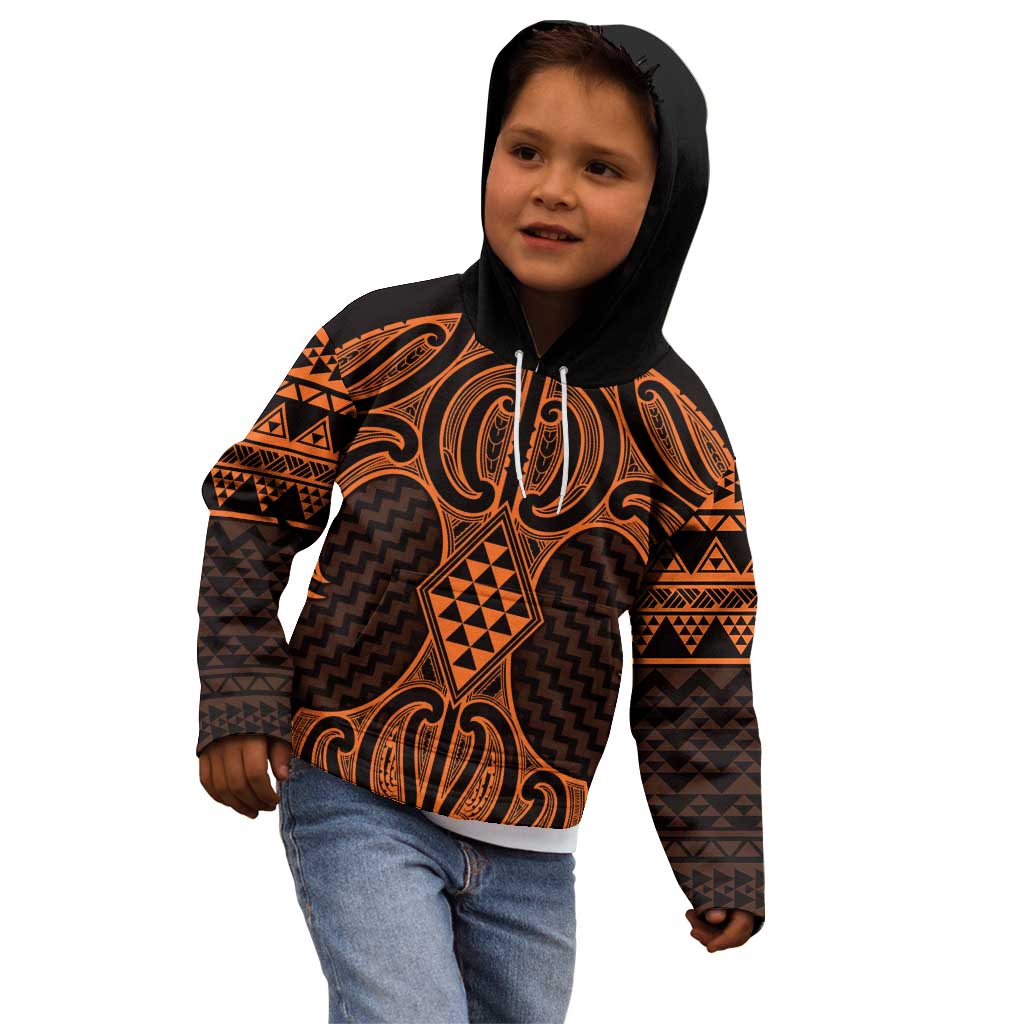 Karaka Maori Ta Moko Poutama Art Kid Hoodie