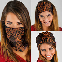 Karaka Maori Ta Moko Poutama Art Neck Gaiter - Polynesian Pride