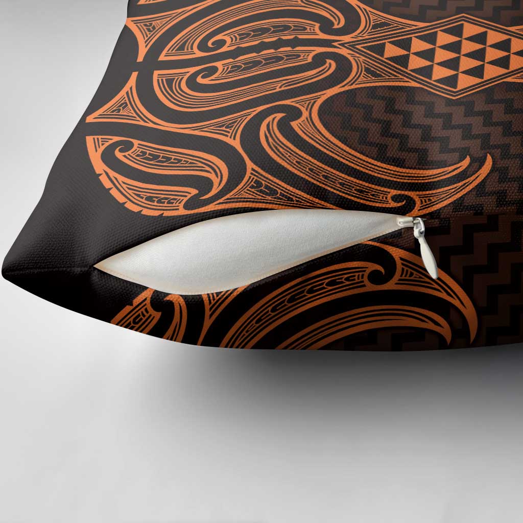 Karaka Maori Ta Moko Poutama Art Pillow Cover - Polynesian Pride