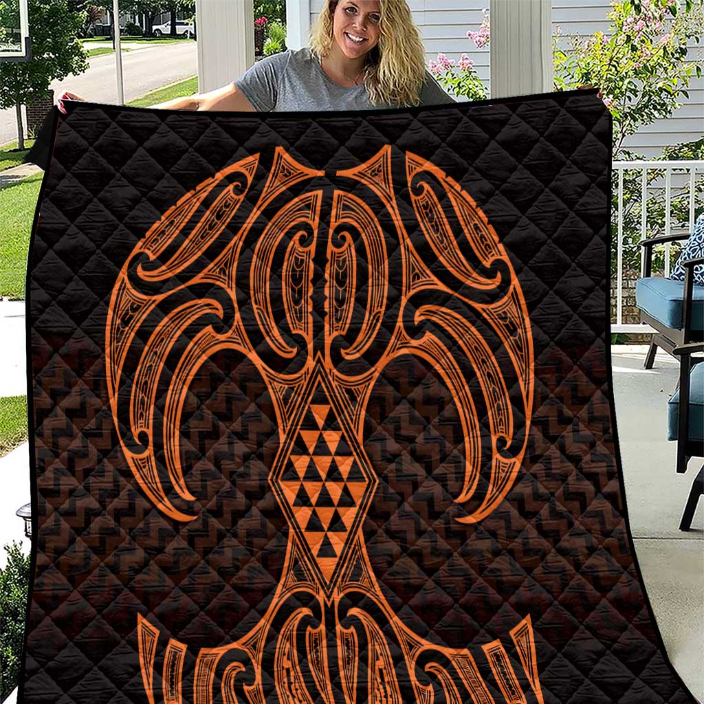 Karaka Maori Ta Moko Poutama Art Quilt