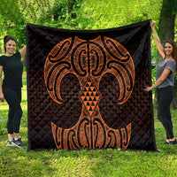 Karaka Maori Ta Moko Poutama Art Quilt