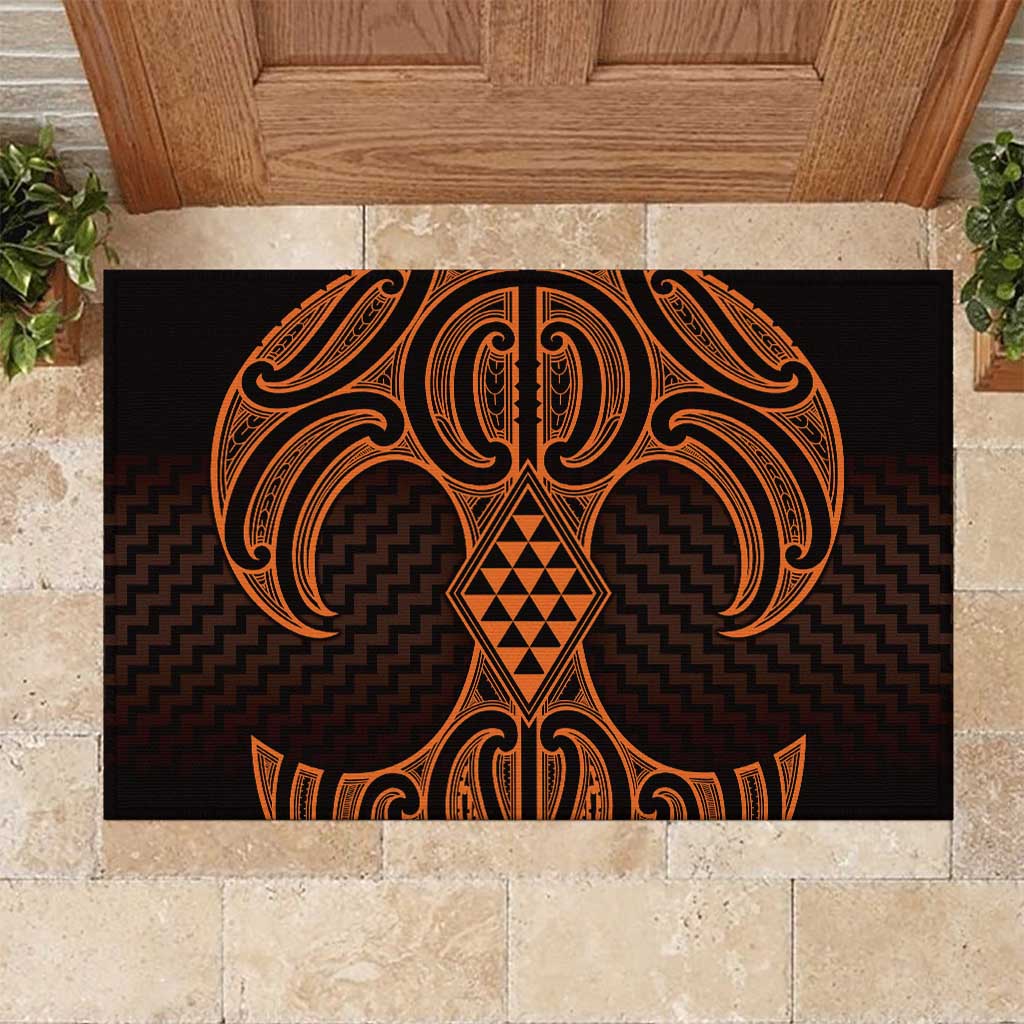 Karaka Maori Ta Moko Poutama Art Rubber Doormat