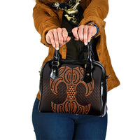 Karaka Maori Ta Moko Poutama Art Shoulder Handbag