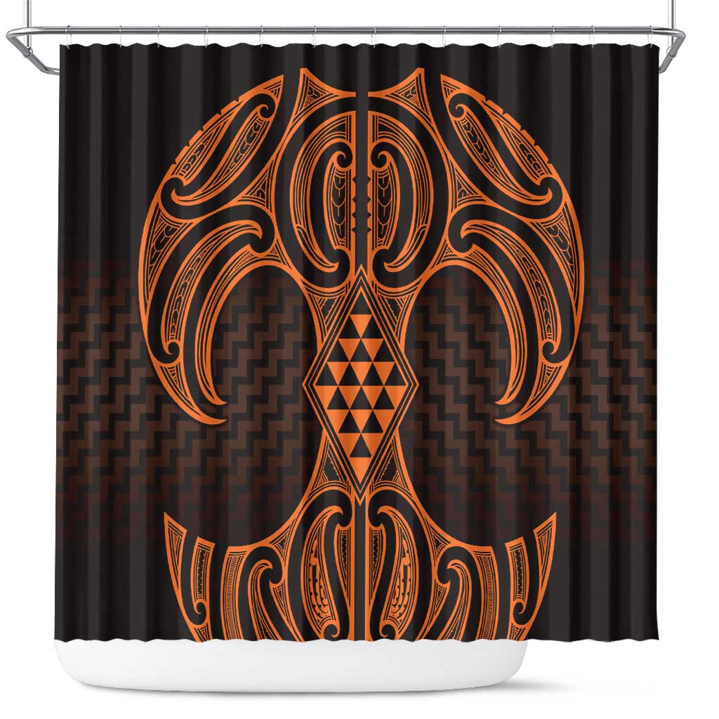 Karaka Maori Ta Moko Poutama Art Shower Curtain