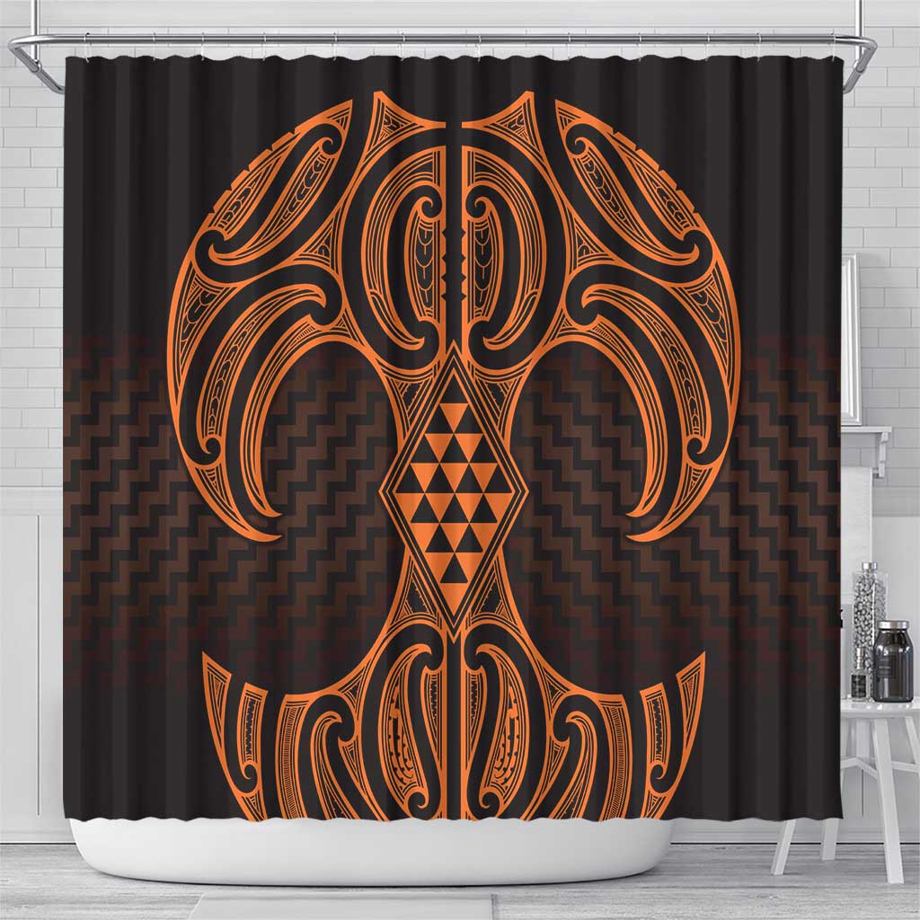 Karaka Maori Ta Moko Poutama Art Shower Curtain