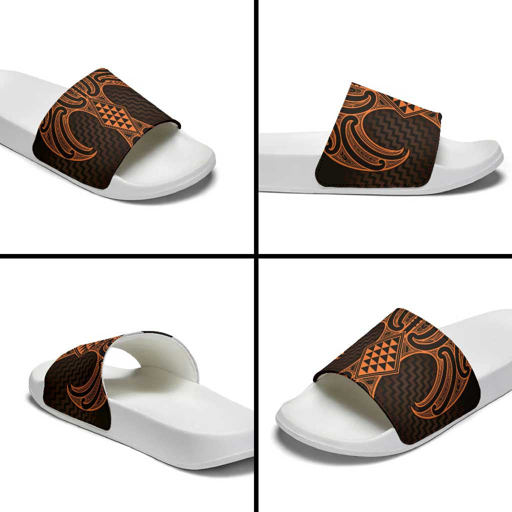 Karaka Maori Ta Moko Poutama Art Slide Sandals - Polynesian Pride