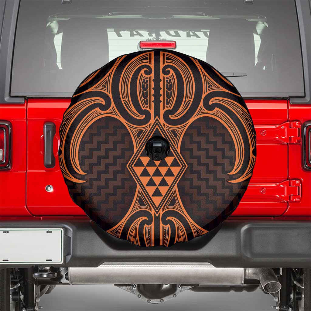 Karaka Maori Ta Moko Poutama Art Spare Tire Cover