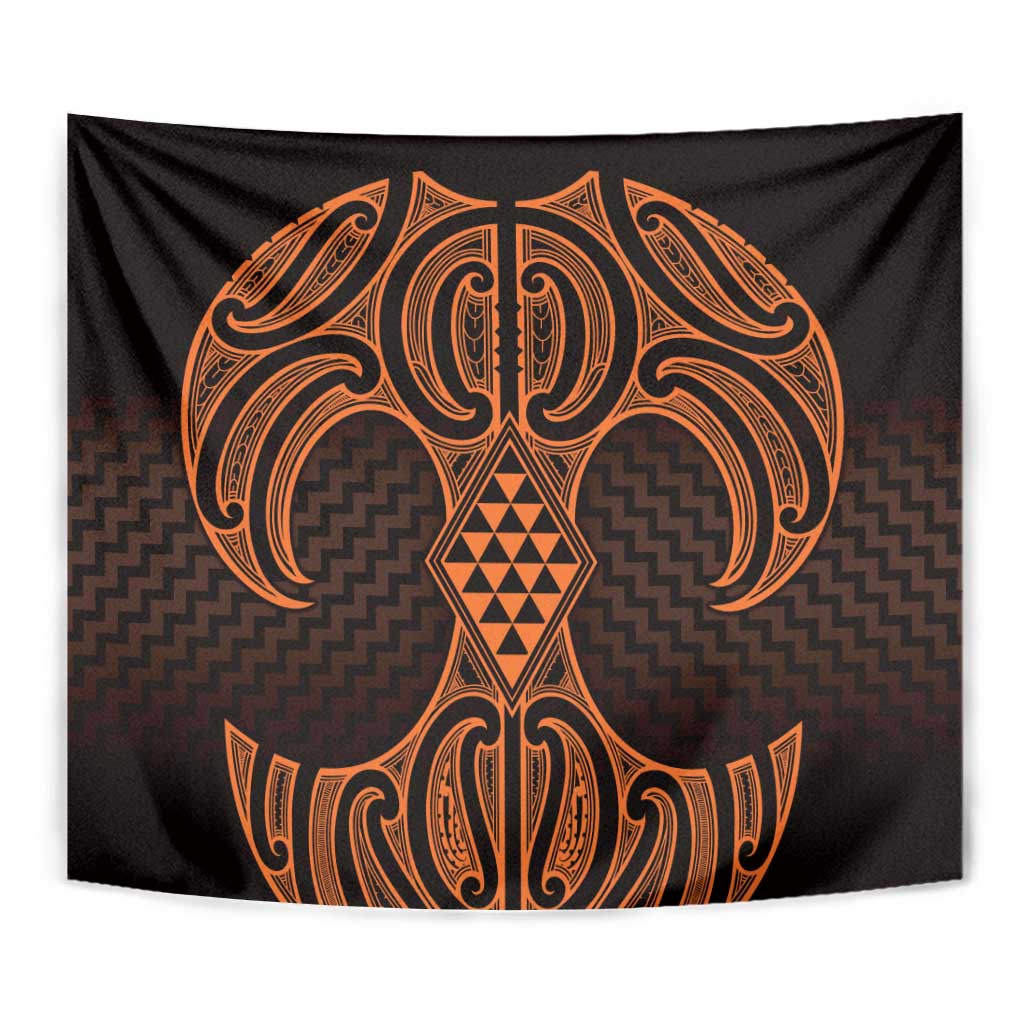 Karaka Maori Ta Moko Poutama Art Tapestry