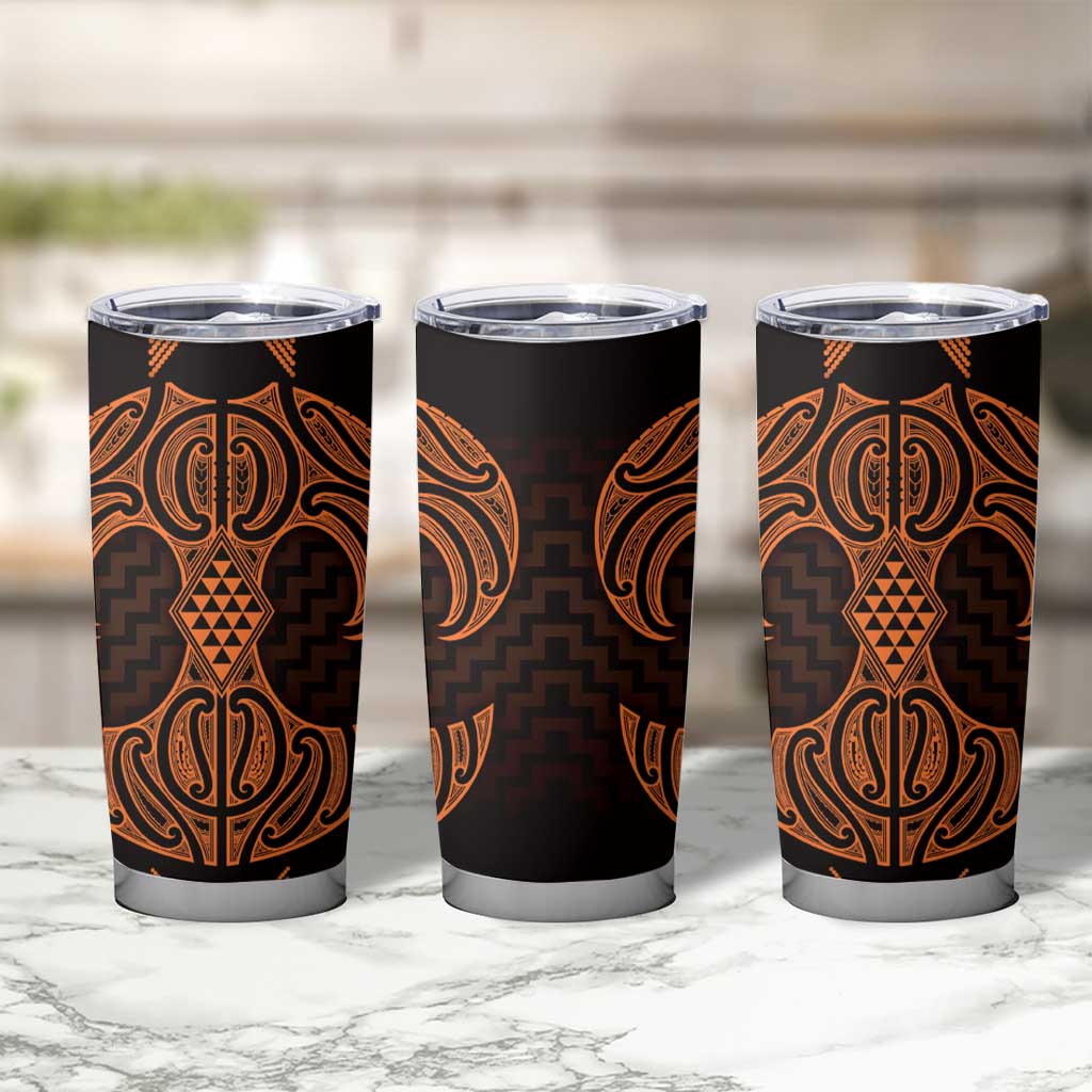 Karaka Maori Ta Moko Poutama Art Tumbler Cup