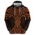 Karaka Maori Ta Moko Poutama Art Zip Hoodie
