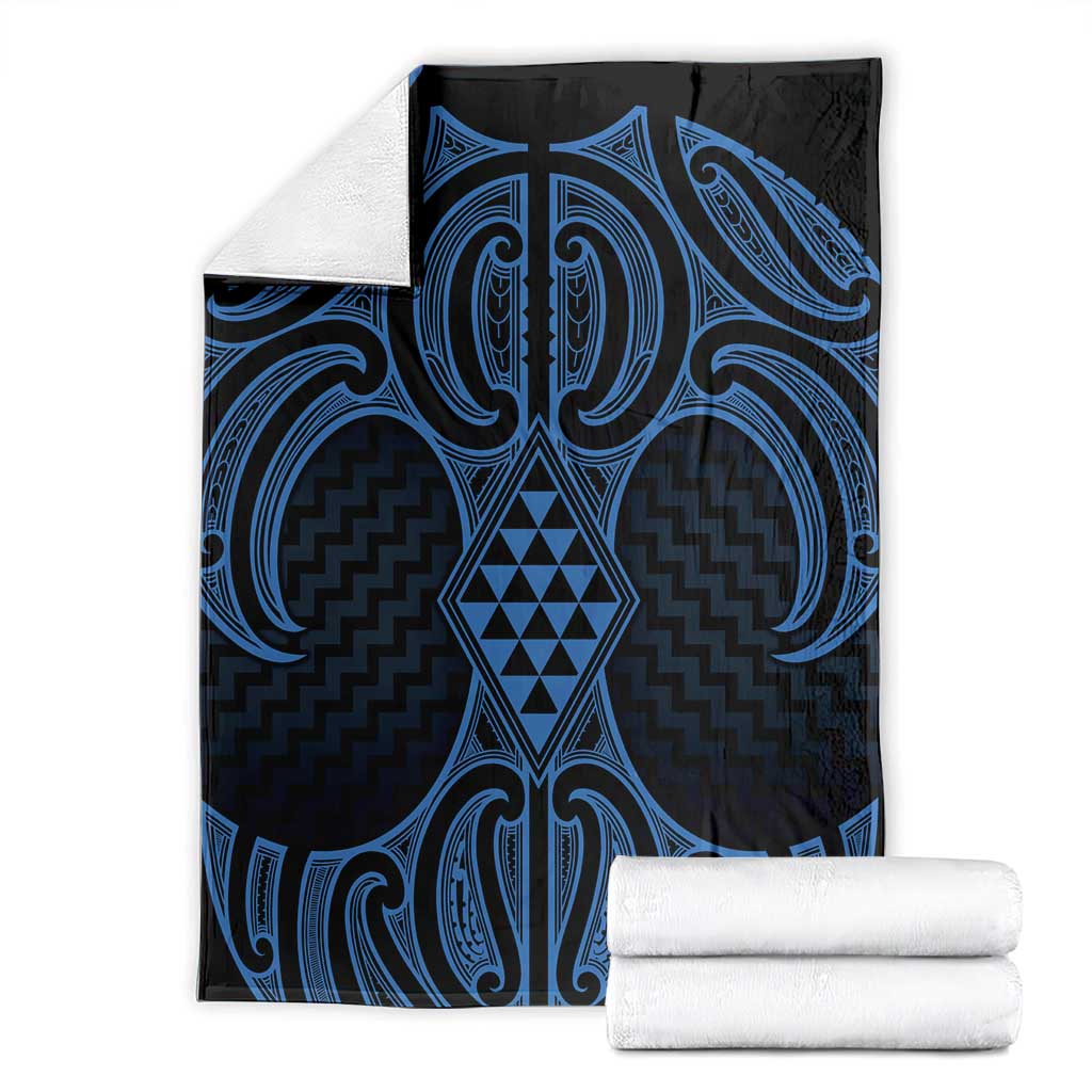 Kikorangi Maori Ta Moko Poutama Art Blanket LT9 - Polynesian Pride