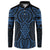 Kikorangi Maori Ta Moko Poutama Art Button Sweatshirt