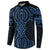 Kikorangi Maori Ta Moko Poutama Art Button Sweatshirt