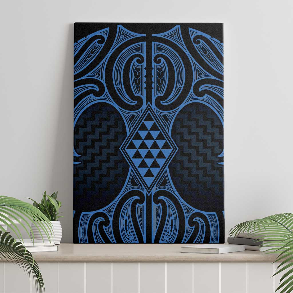 Kikorangi Maori Ta Moko Poutama Art Canvas Wall Art LT9 - Polynesian Pride