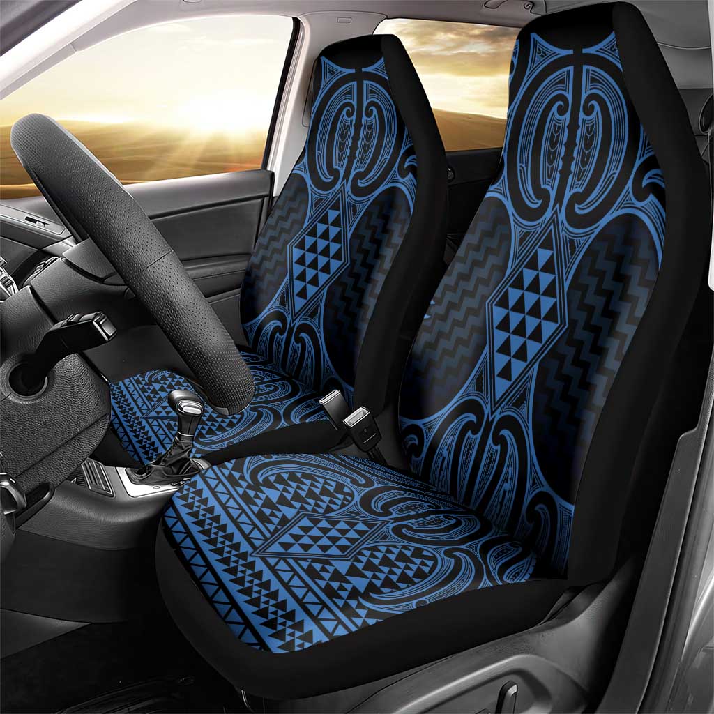Kikorangi Maori Ta Moko Poutama Art Car Seat Cover