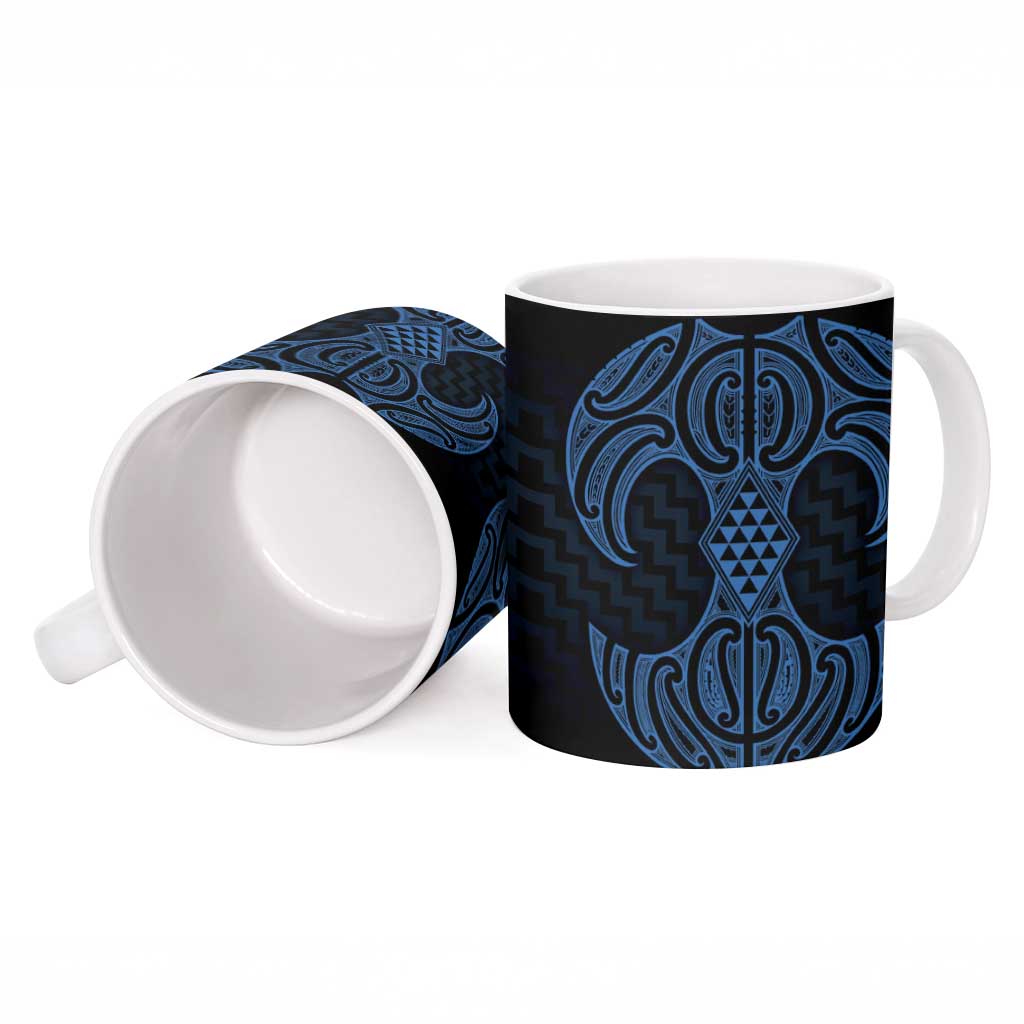Kikorangi Maori Ta Moko Poutama Art Ceramic Mug - Polynesian Pride