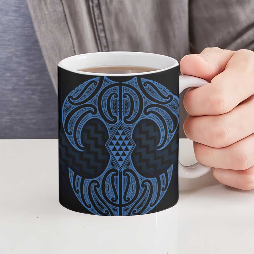 Kikorangi Maori Ta Moko Poutama Art Ceramic Mug - Polynesian Pride