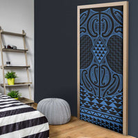 Kikorangi Maori Ta Moko Poutama Art Door Cover - Polynesian Pride