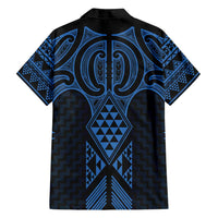 Kikorangi Maori Ta Moko Poutama Art Family Matching Puletasi and Hawaiian Shirt