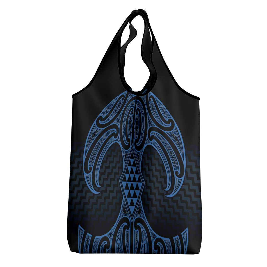 Kikorangi Maori Ta Moko Poutama Art Grocery Bag LT9 - Polynesian Pride